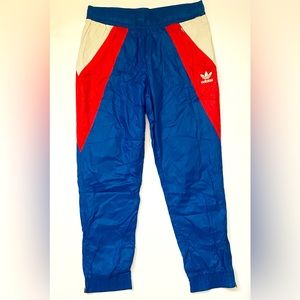 Adidas Vintage 1987 Joggers Sweatpants Nylon Satin USA Red White Blue Men’s M